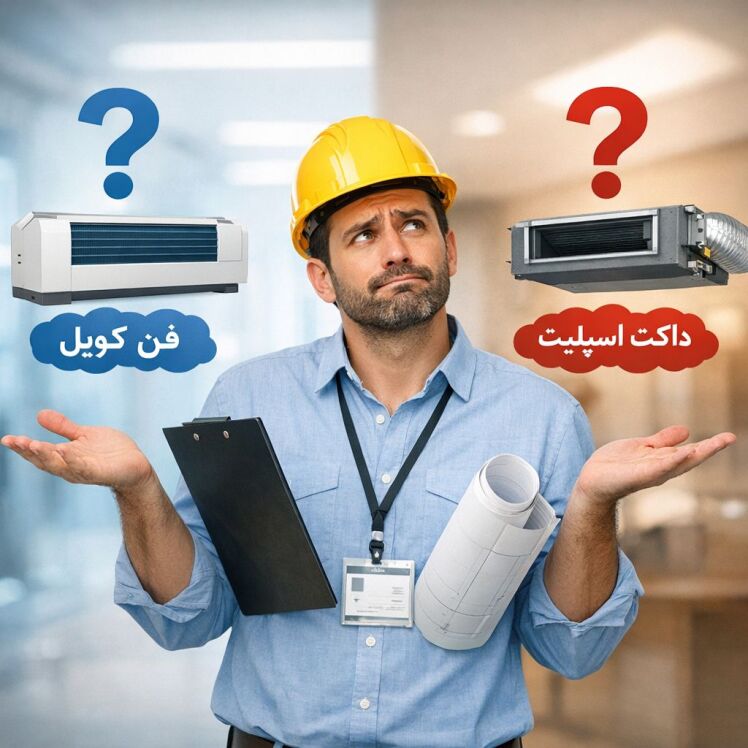 تفاوت فن کویل و داکت اسپلیت؛ کدام سیستم سرمایش و گرمایش برای ساختمان شما مناسب‌تر است؟